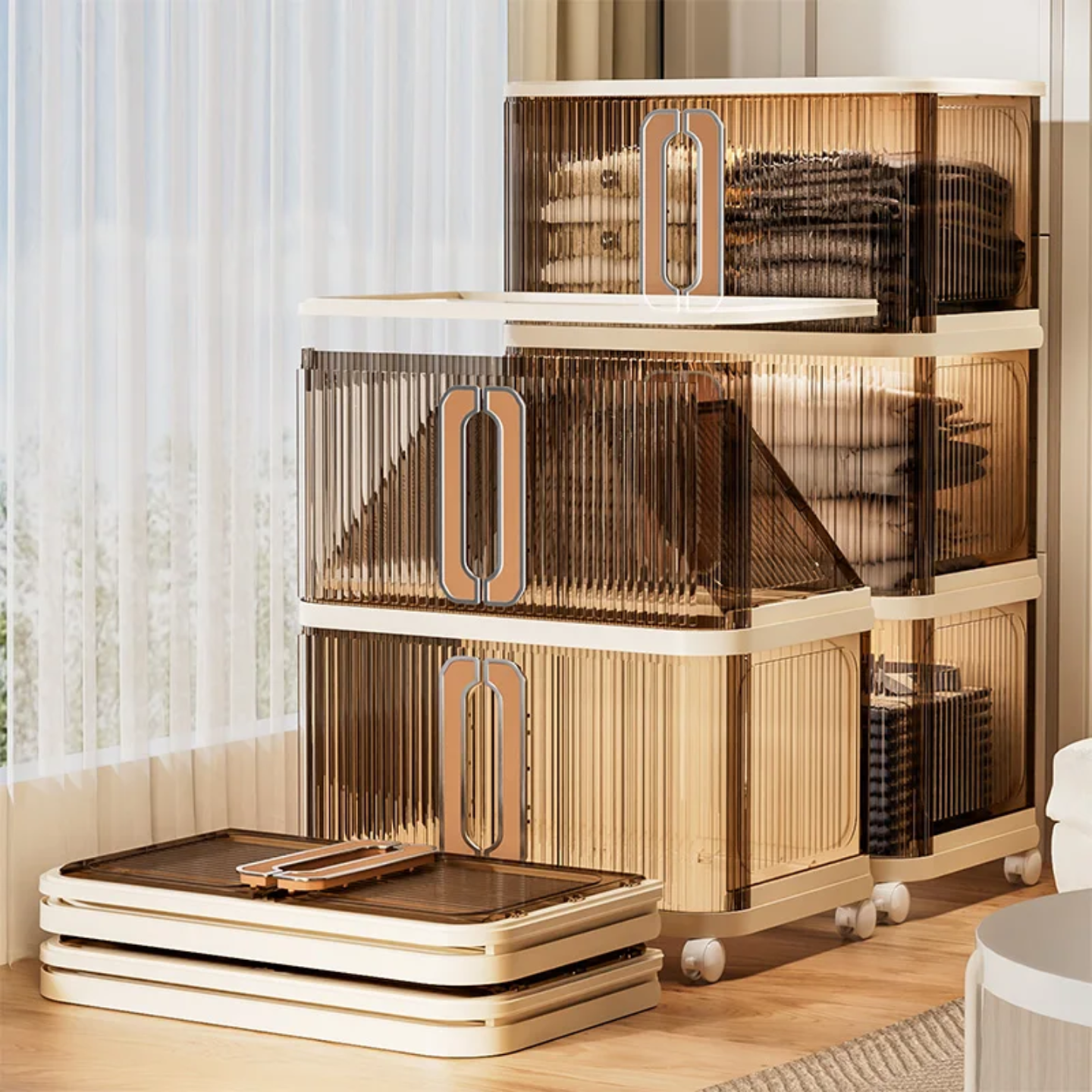 Installation Of Multi-Layer Movable Storage Cabinet.