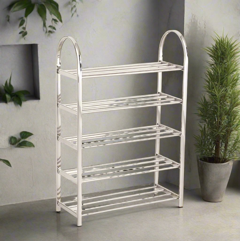 Stainless Steel Shoe Tiered Shoe Rack Two Tier Shoe Storage Bench