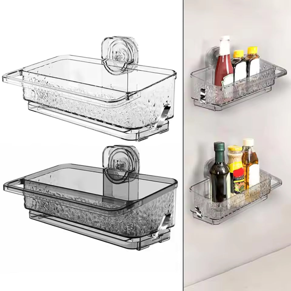 Multi-Purpose Drain Racks Holding Kitchen Essentials.