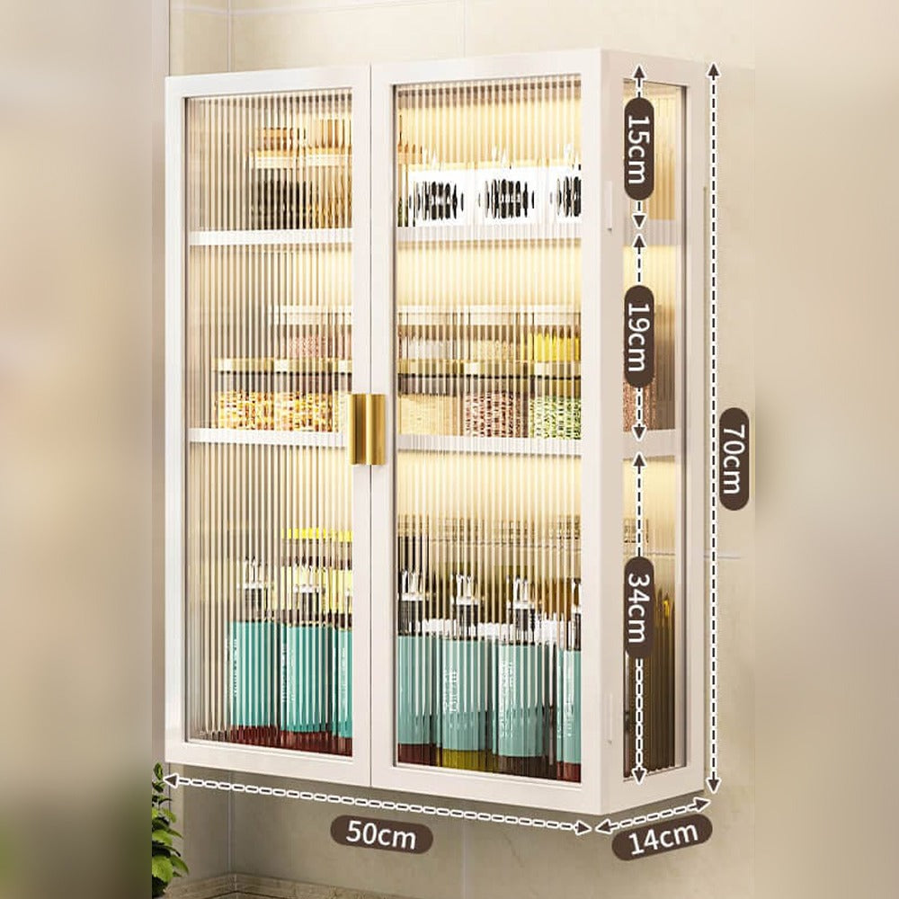 Size Of Home Storage Rack Shelf With Cabinet Doors.