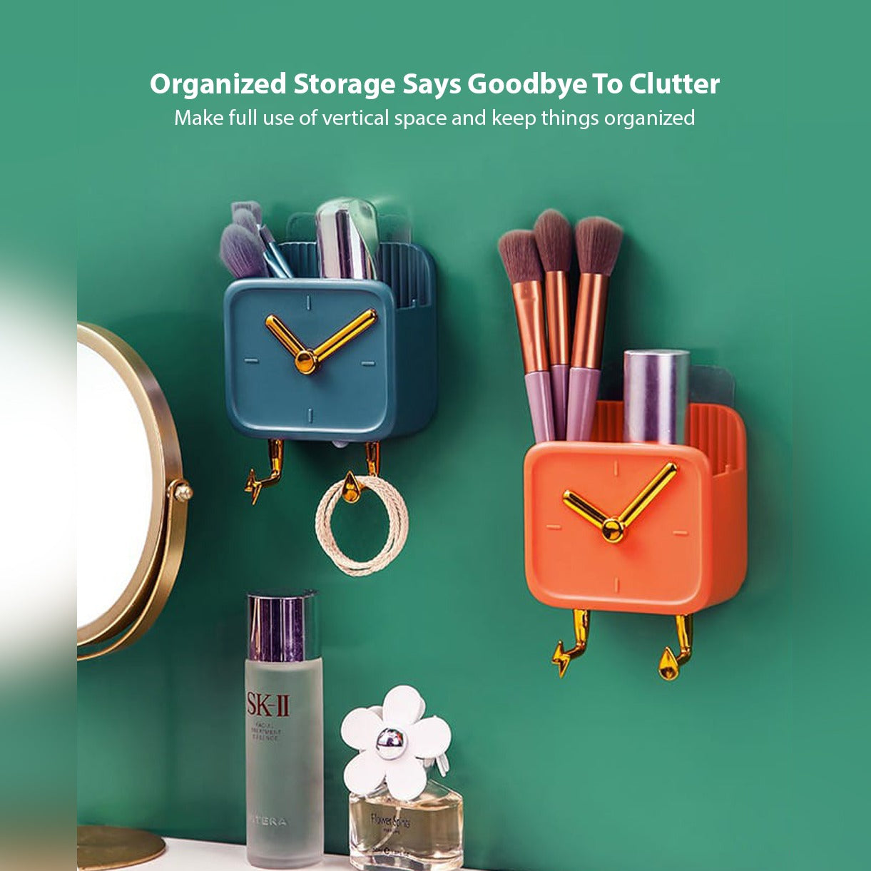 Self-Adhesive Shelf Organizer For Bedroom, Kitchen, Bathroom.