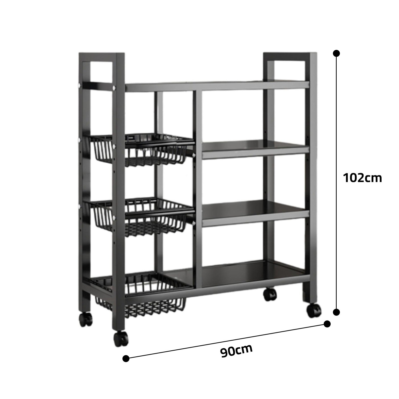 Size Of Multi-Tier Kitchen Storage Rack