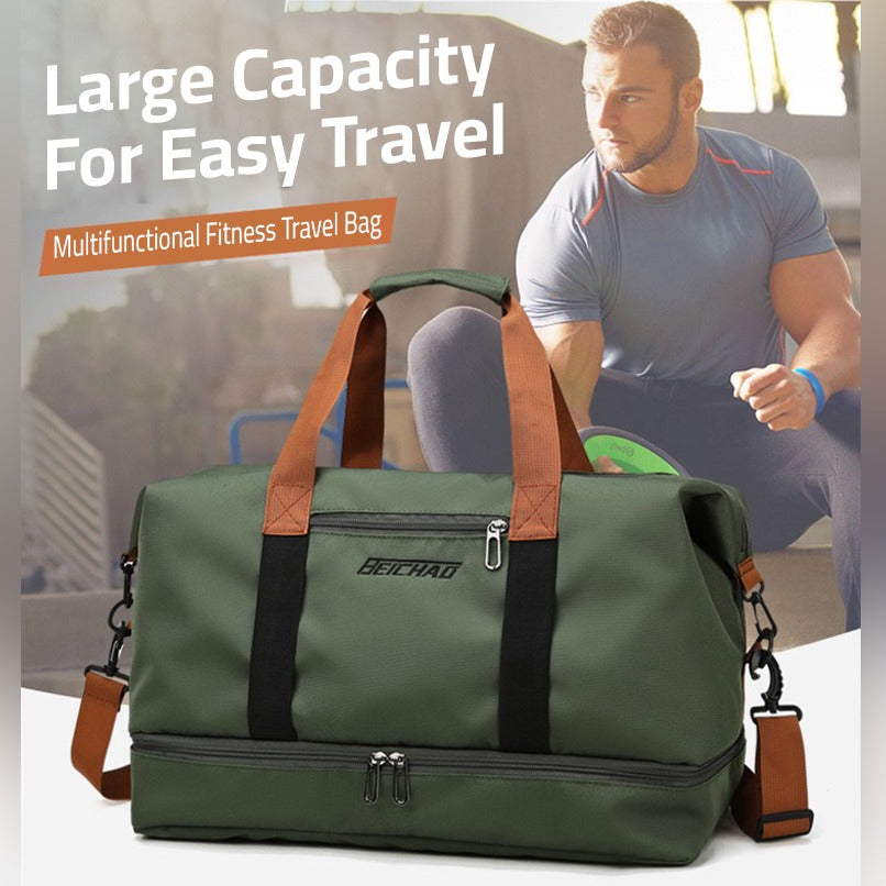 Multi-functional Fashion Fitness Travel Duffle Bag.