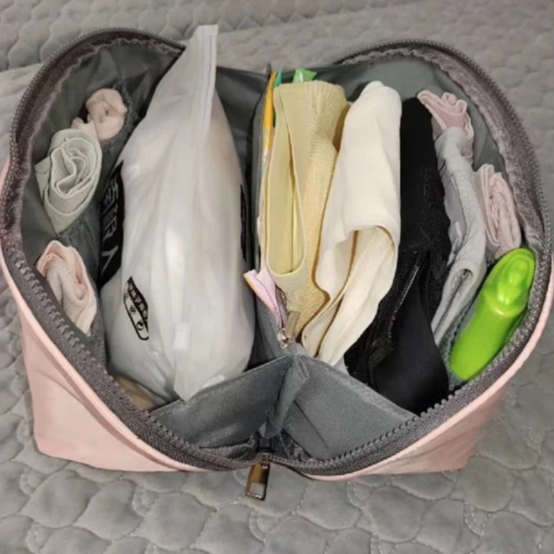 Handy Small Garment Storage Bag for Travel with something in it