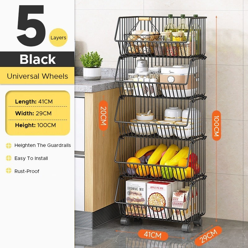 5 Layer Multipurpose Storage Organizer Cart.