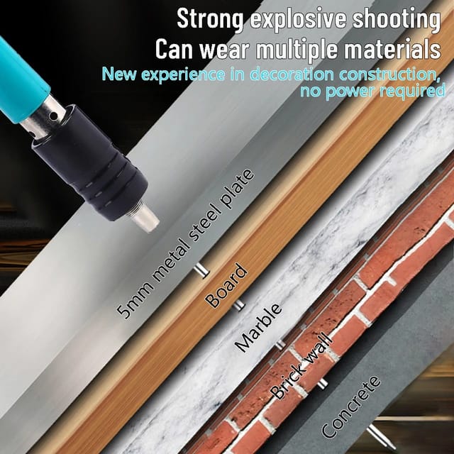 The Nail Gun Riveting Tool exhibits strong explosive shooting capabilities, capable of penetrating multiple materials