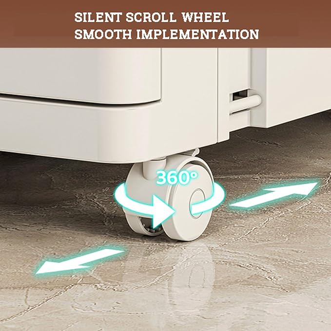 Narrow Tall Floor Storage Cabinet with a tire