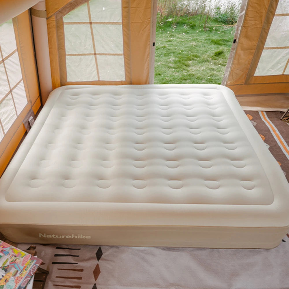 Portable Inflatable Mattress for Outdoor Camping Travel with Built-in Inflating Pump