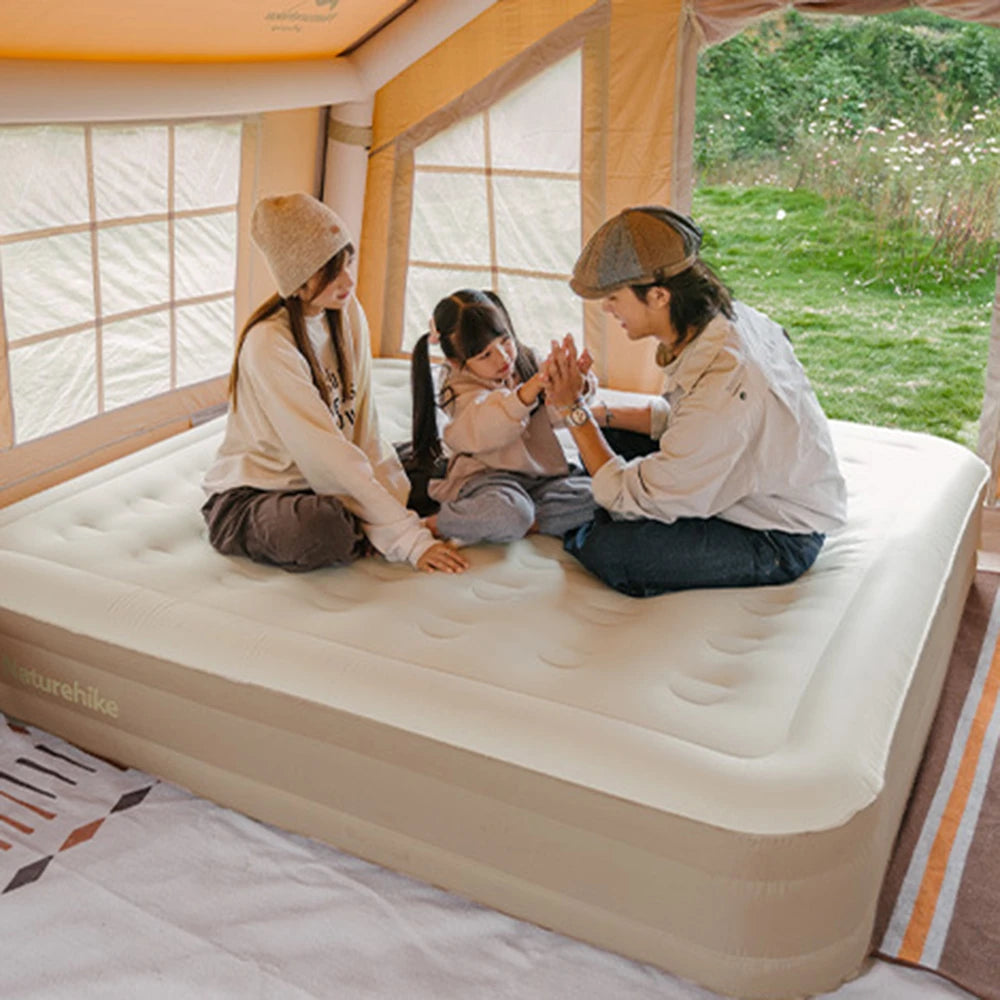 Portable Inflatable Mattress for Outdoor Camping Travel with Built-in Inflating Pump