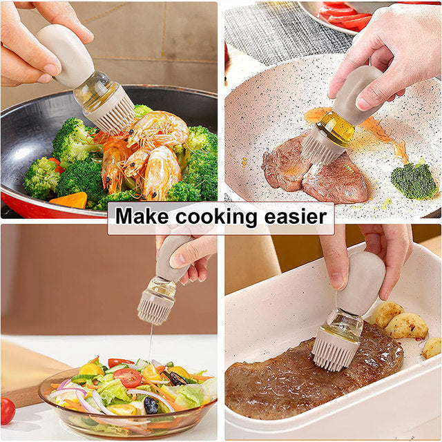 Usage of 180Ml Oil Dispenser Spray Bottle with Silicone Brush.