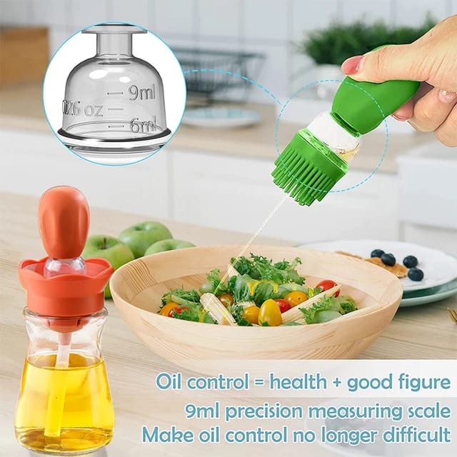 Oil Dispenser Spray Bottle using in salad.