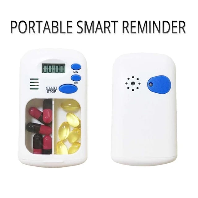 Portable Mini Travel Carry Pill Box in white color