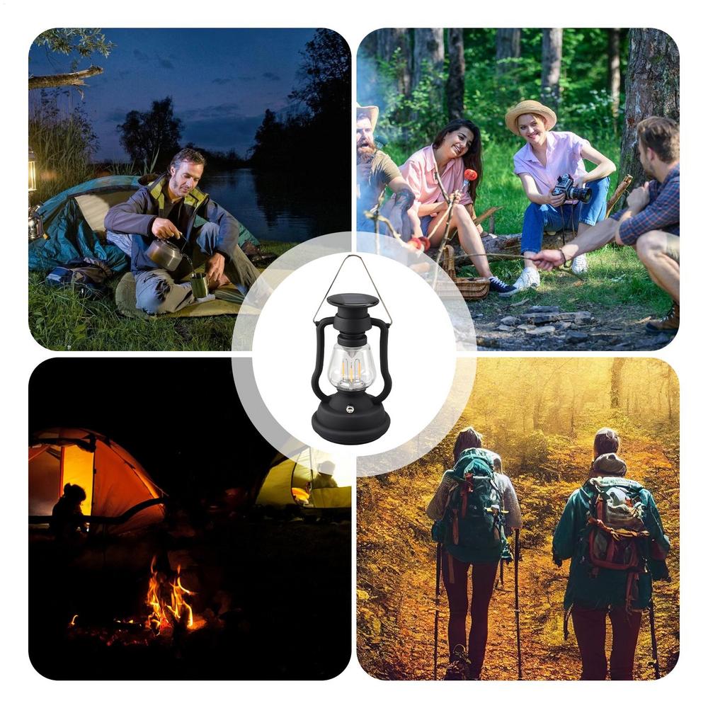 peoples enjoying various outdoor activities used solar lantern