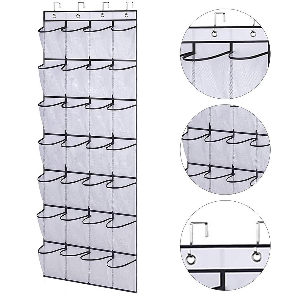 Over the Door Shoe Holder Rack white