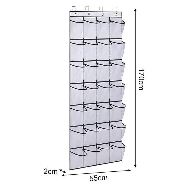 Over the Door Shoe Holder Rack with its size