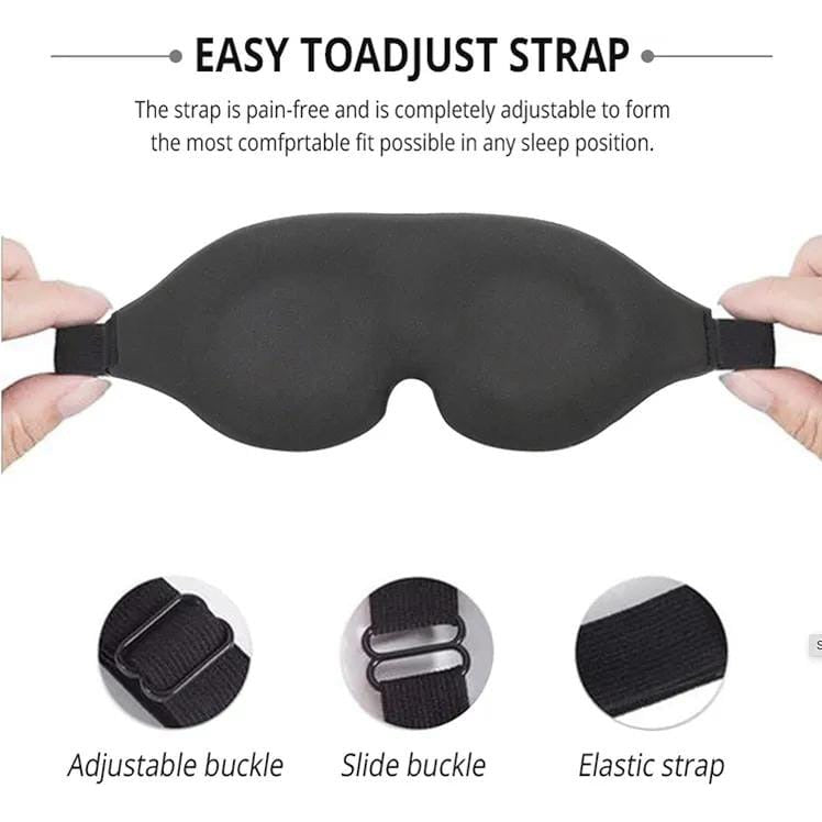 A Person is Holding 3D Sleep Mask For Side Sleepers.