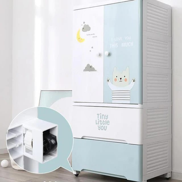 Parts Of Baby Multi-Layer Drawer Type Wardrobe Shelf.