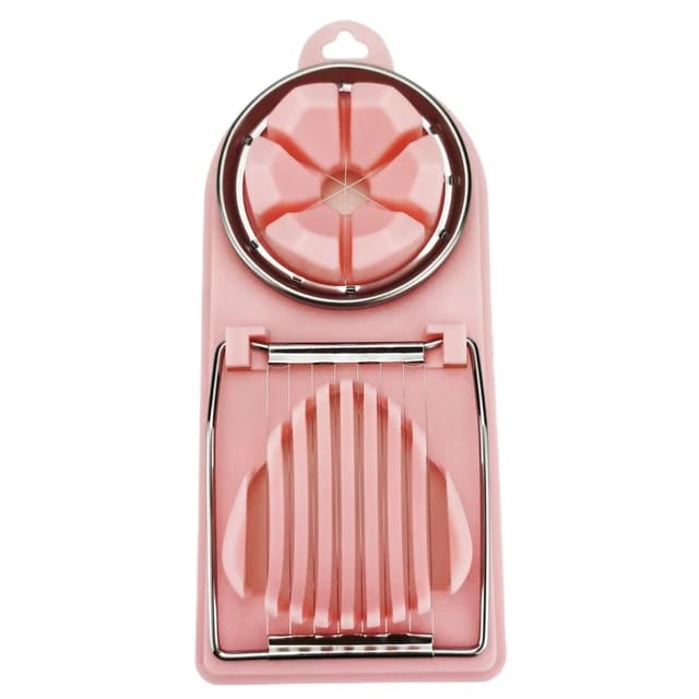 Pink Heavy Duty Manual Egg Slicer.