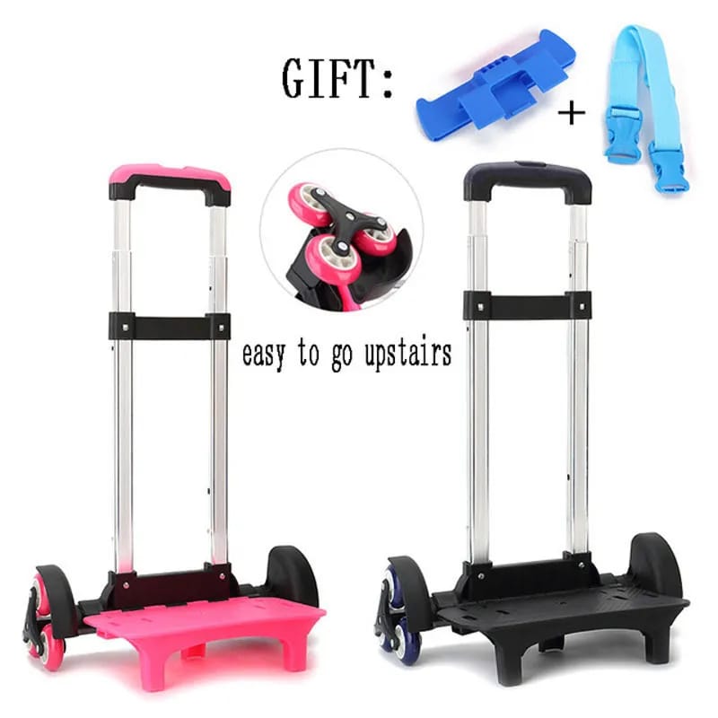 Pink and Black Backpack Trolley.