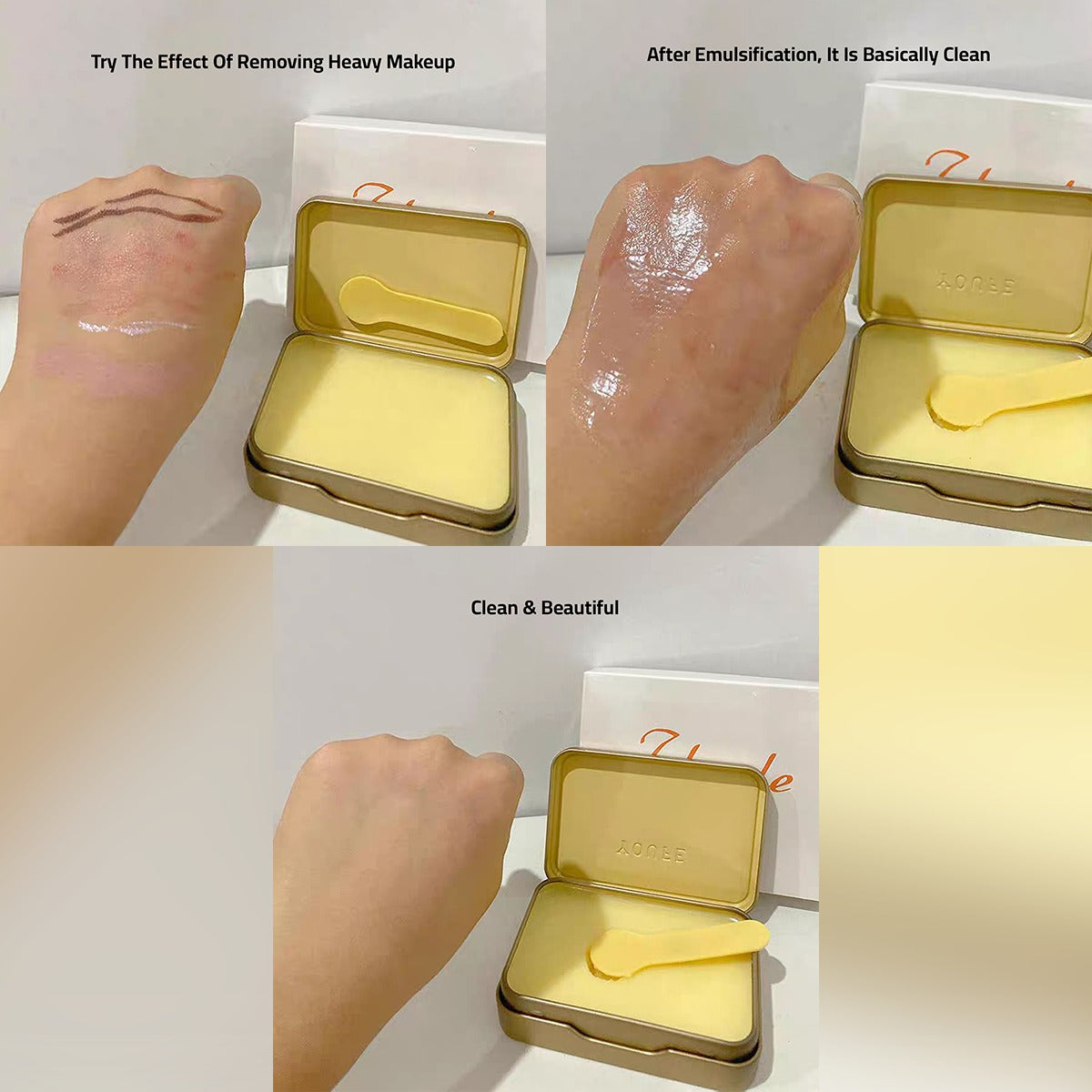 A Person Using Plant Extract Cleansing Balm.