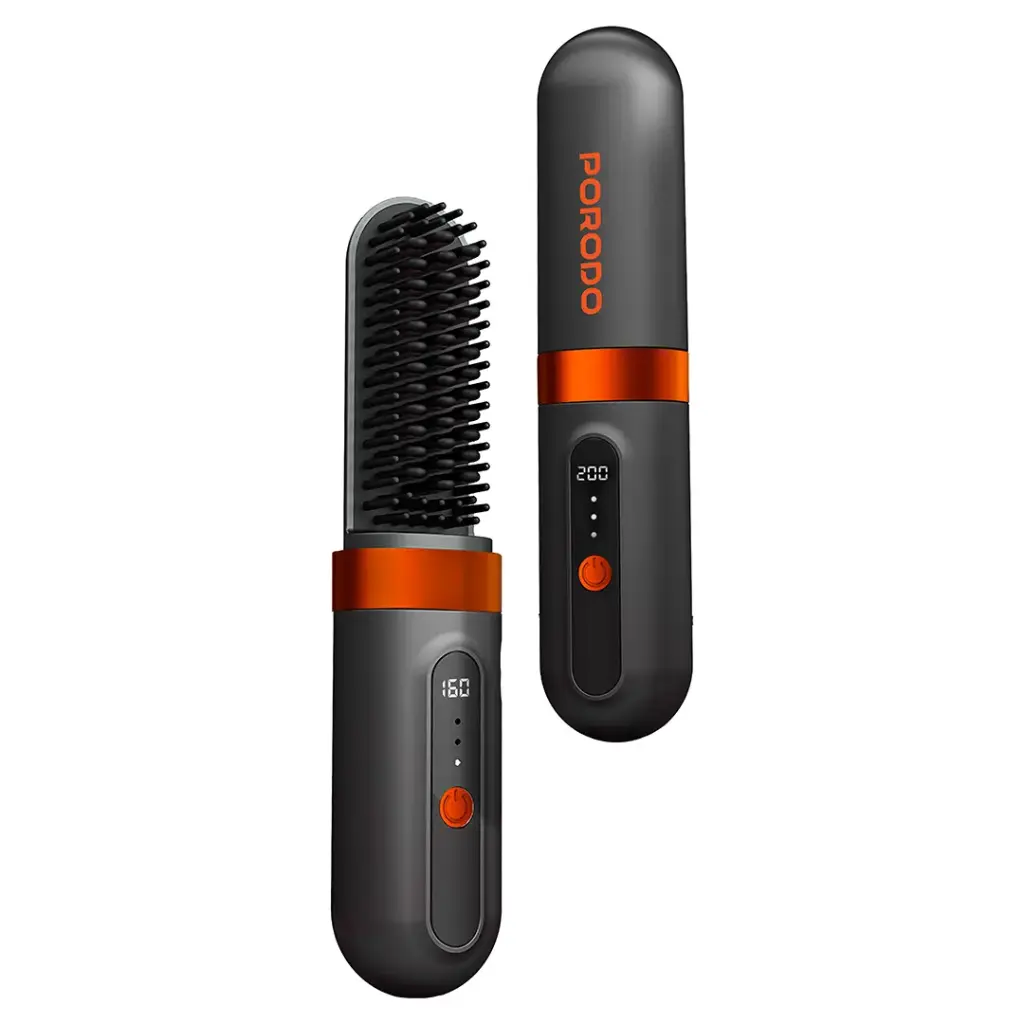 Porodo Lifestyle Portable Heated Styling Brush.