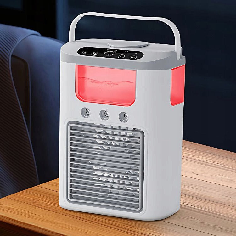 Portable Air Cooler Fan is Kept On a Table.