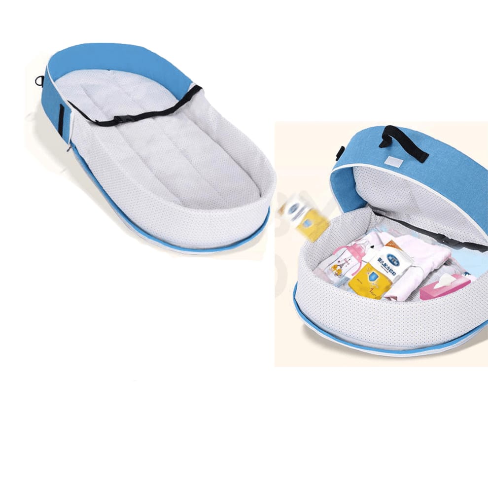 Foldable and Unfoldable Position Of Portable Baby Bed.