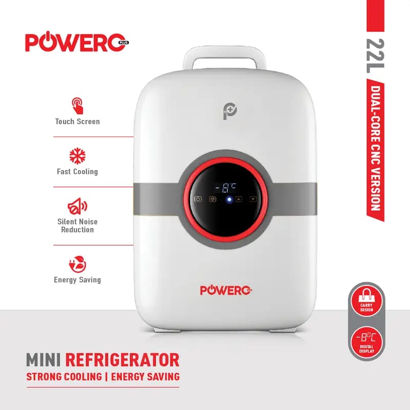 Powero 22L Mini Refrigerator.
