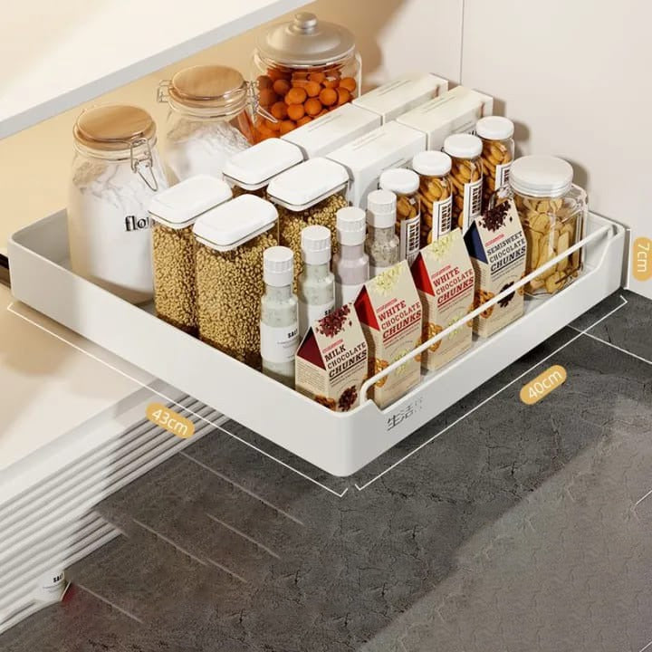 Pull-out Storage Rack for Kitchen Cabinets - Under Sink Organizers And Storage Drawer