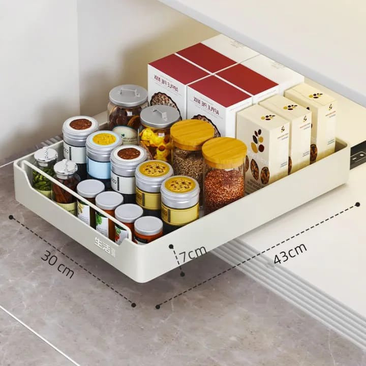 Pull-out Storage Rack for Kitchen Cabinets - Under Sink Organizers And Storage Drawer