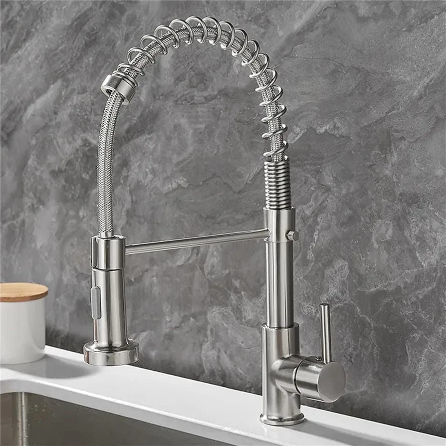 Kitchen Faucet with Pull Down Sprayer.