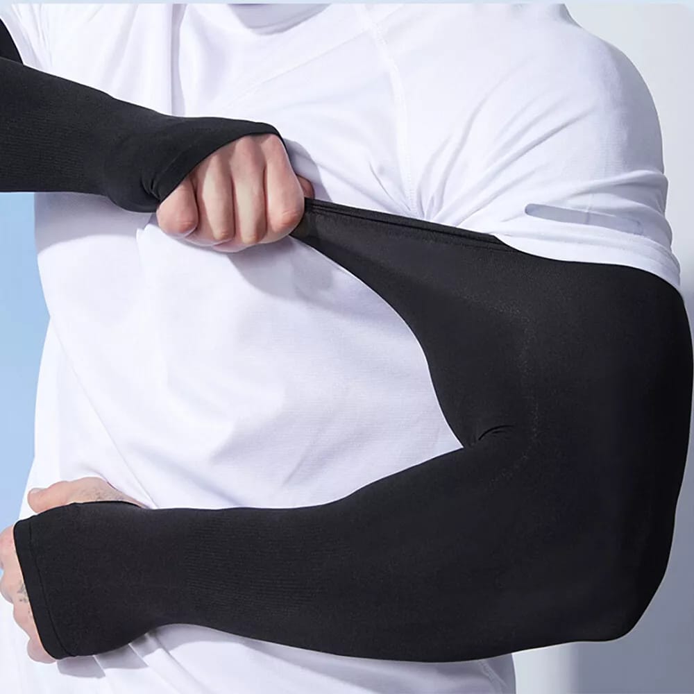 A Person is Pulling Unisex Arm Skin Protector.