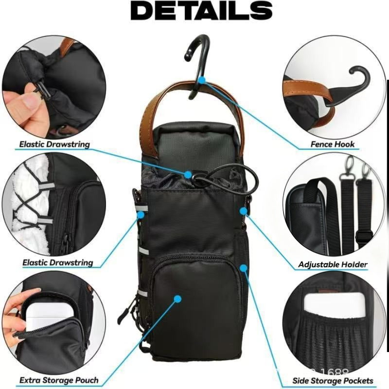 Parts Details Of Magnetic Gym Bag Bottle Holder.