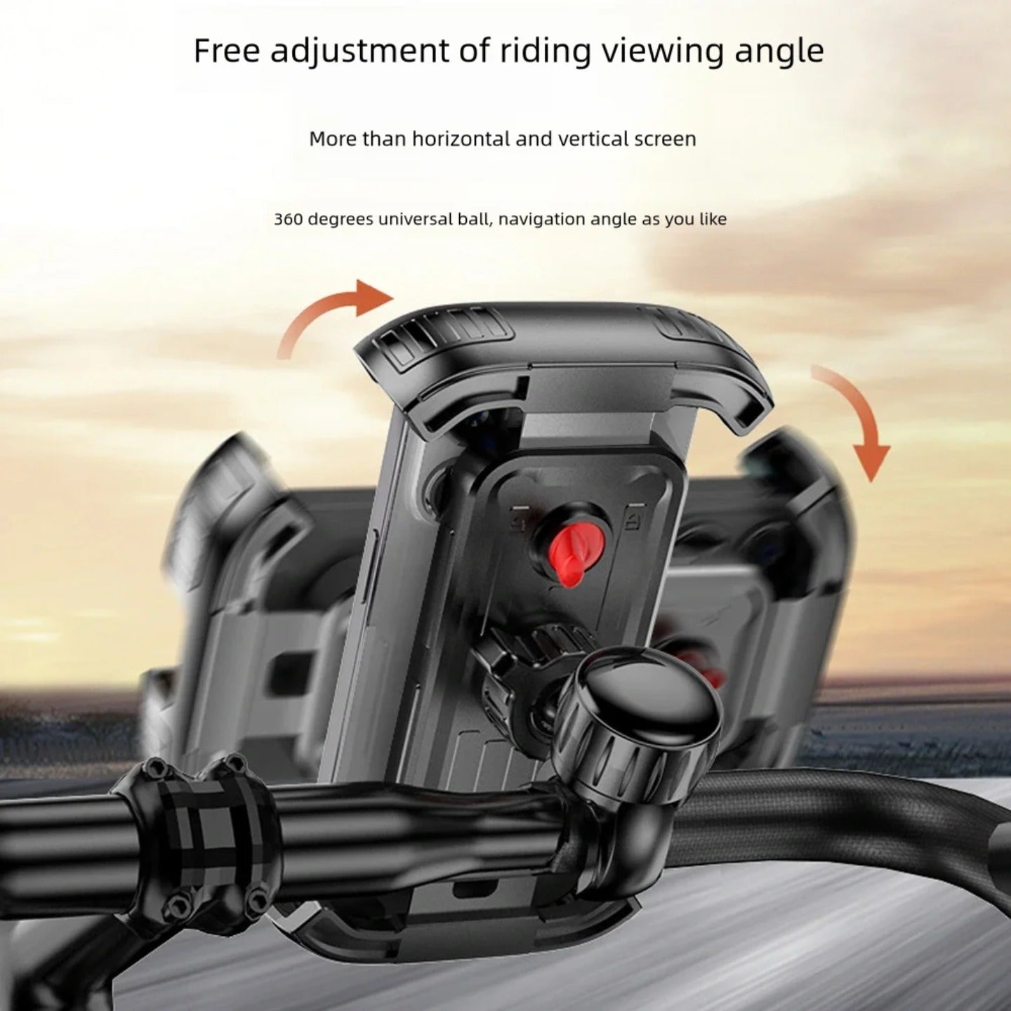 A Bike Mobile Phone Holder is Attached on the Handlebar Of Cycle.