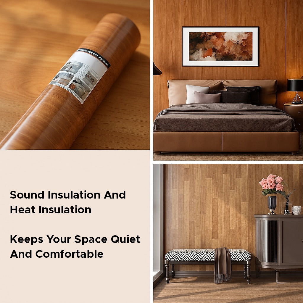 Roll Material Ceramic Tile Wallpaper Stickers are Used on the Walls.