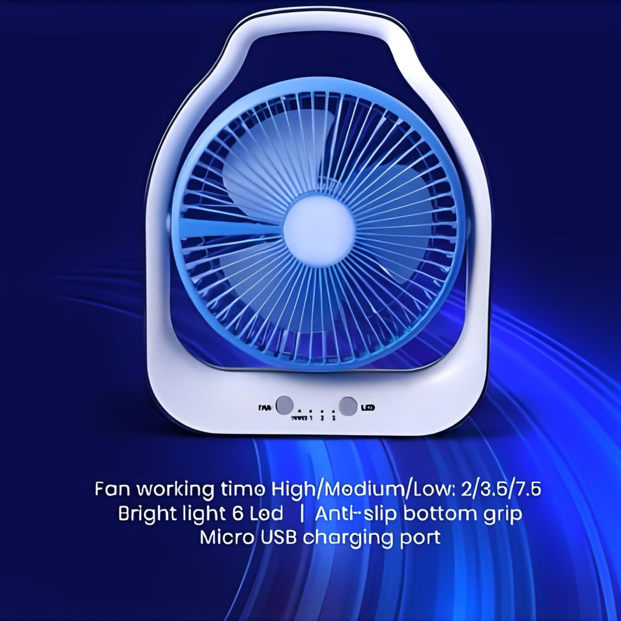 Clikon 8 Inch Hi-Flow Rechargeable Fan.