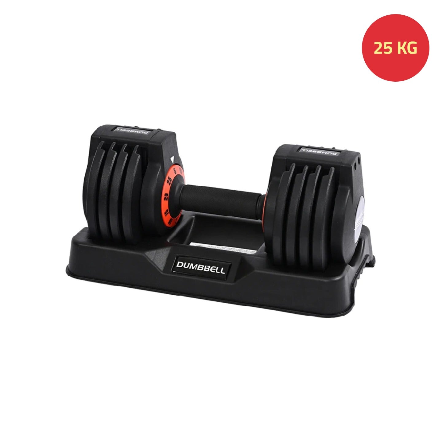 25 kg Adjustable Dumbbell Set with Tray