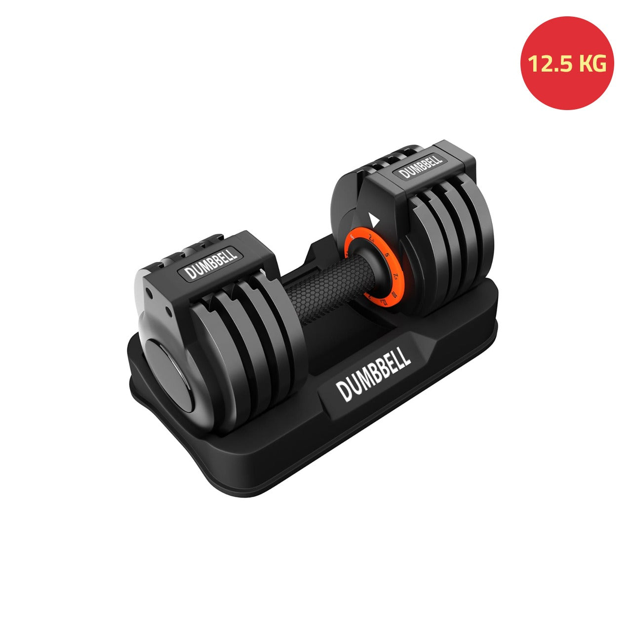 12.5 kg adjustable dumbbell with tray