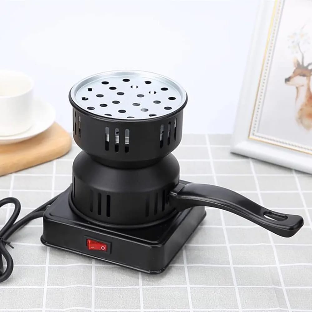An Electric Coal Burner Stove placed on a table