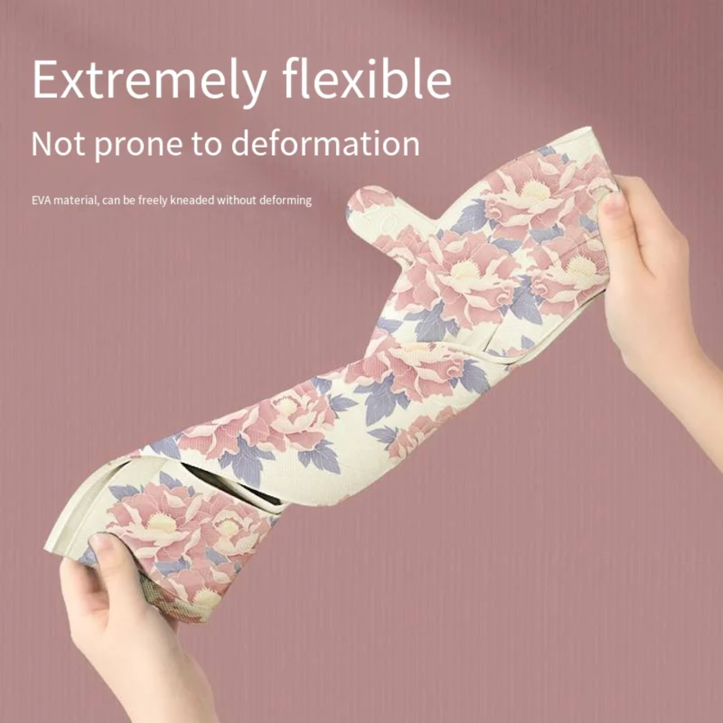A Person is Demonstrating the Flexibility Of Soft waterproof Toilet Seat Cushion Cover.