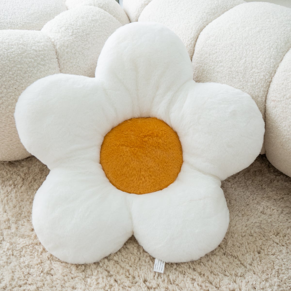 Flower Plush Seat Cushion in a sofa.