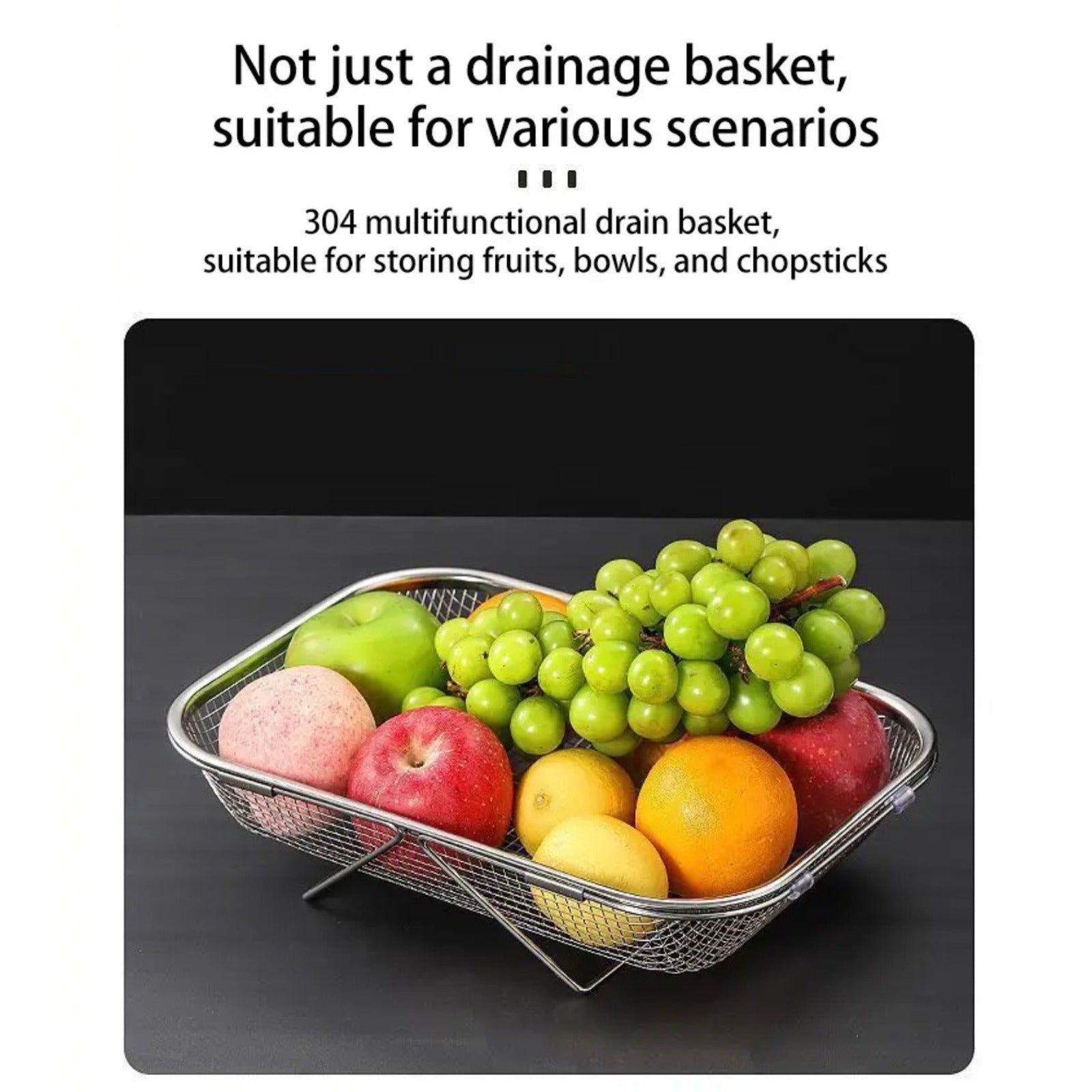 Fruits are Kept on a Sink Drain Basket Colander.