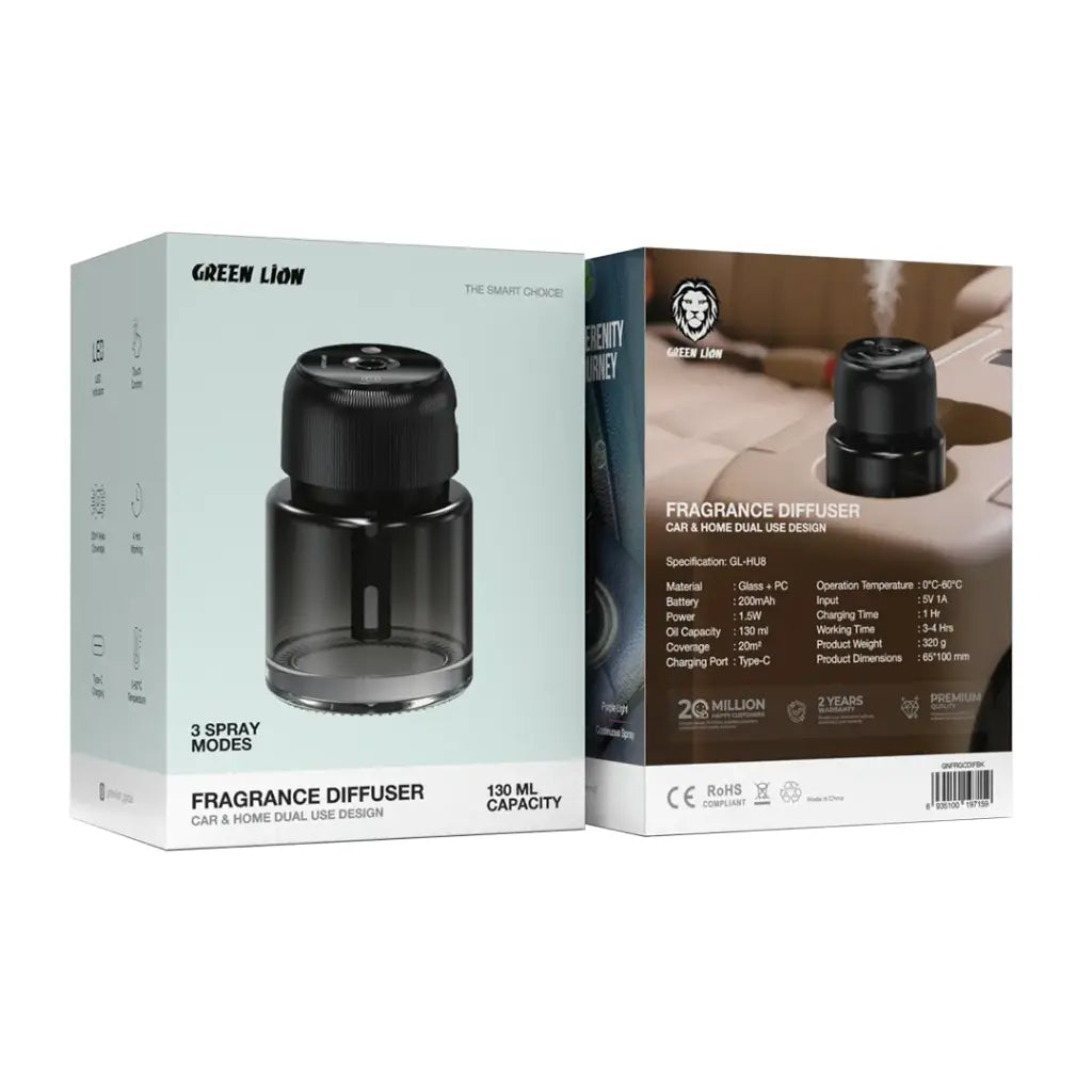 Green Lion fragrance diffuser packaging on a white background