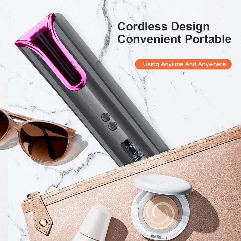 Cordless Automatic Hair Curler is Kept in a purse.