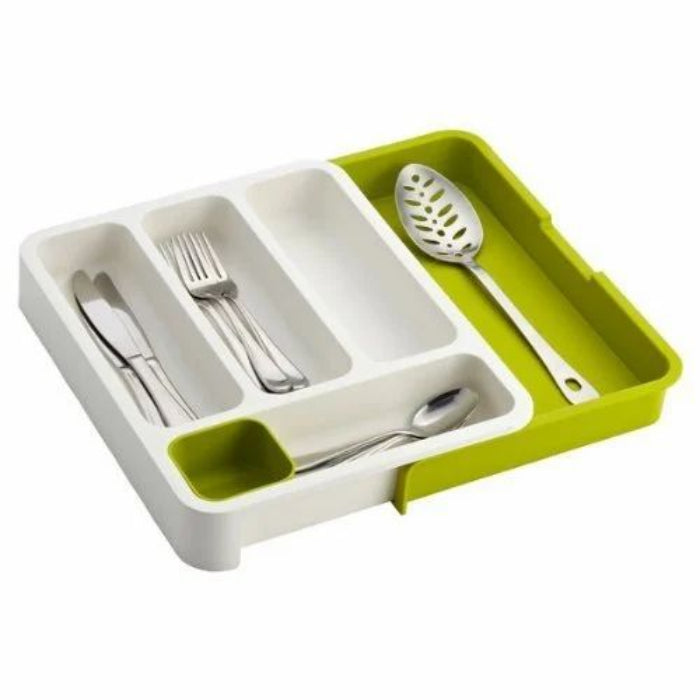Kitchen Spoons and Cutleries are Kept at Expandable Cutlery Tray.