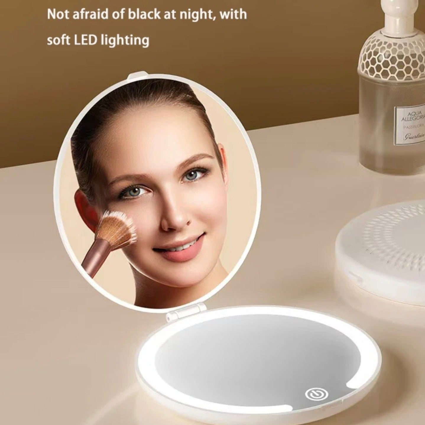 LED Compact Makeup Mirror.