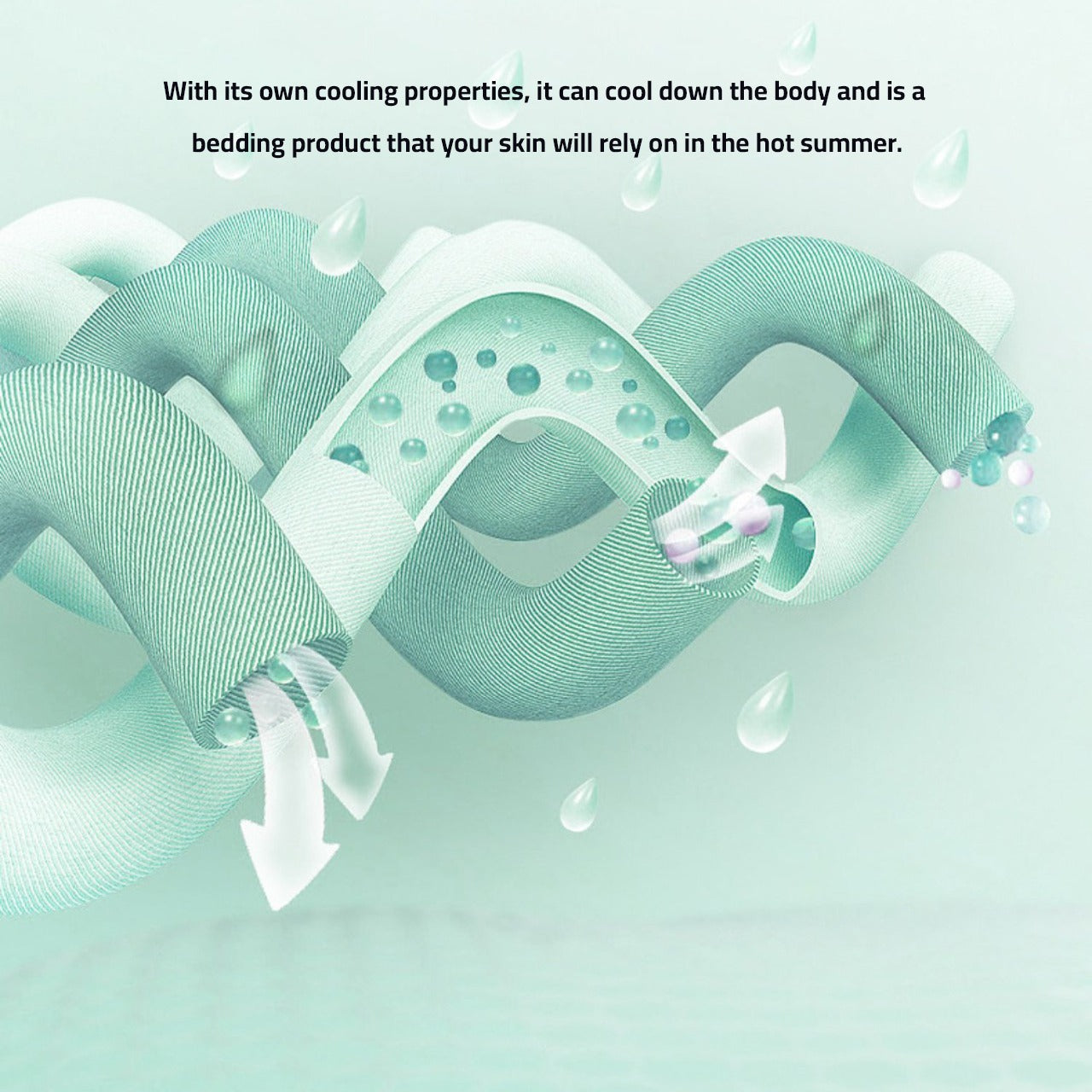 Material Details Of Summer Quilted Cooling Comforter Bedding Set.