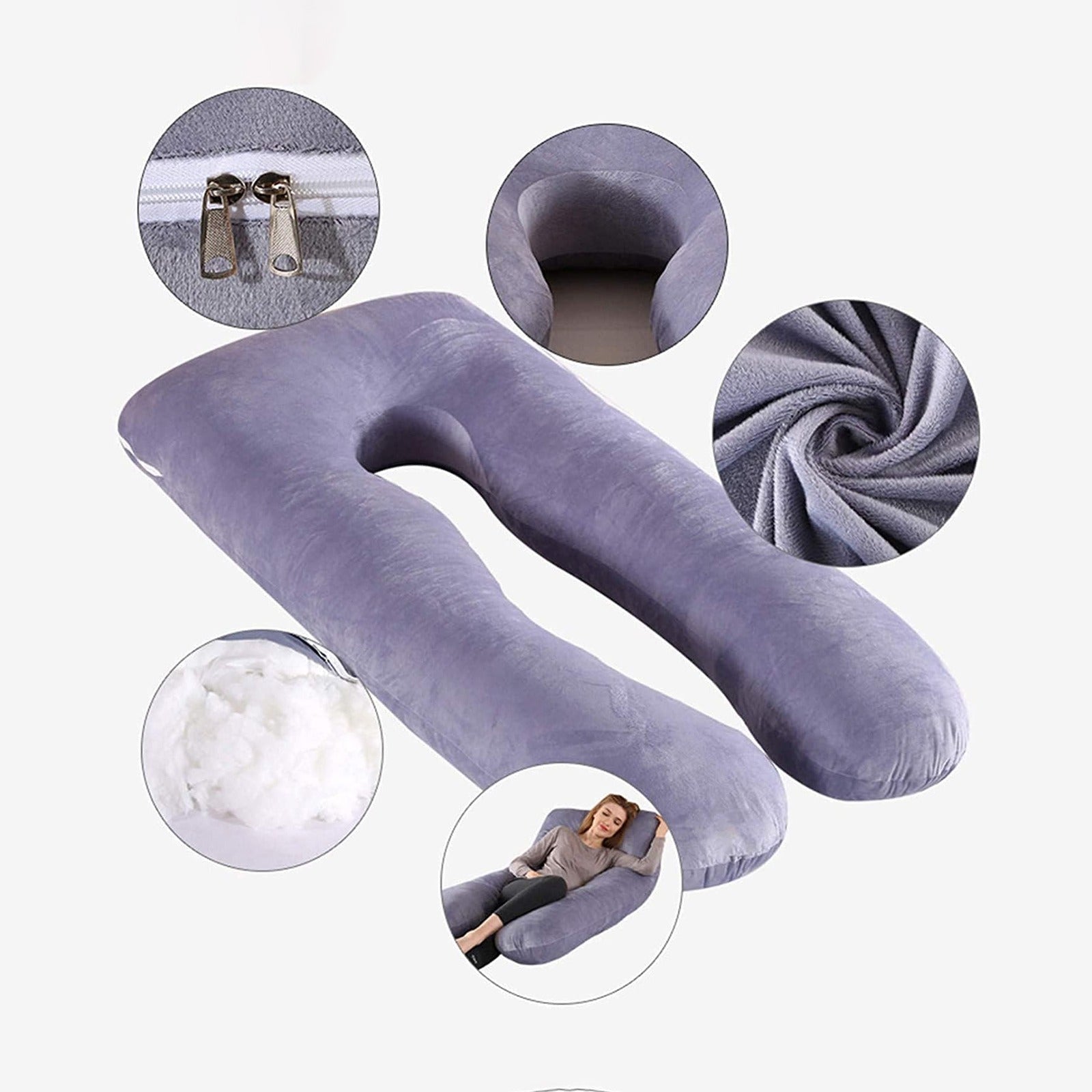 Parts Details Of Full Body Pregnancy Pillow.