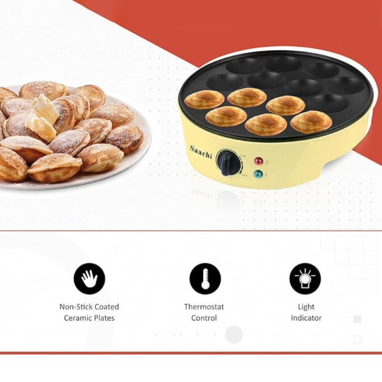 A Saachi Mini Pancake Maker with Snacks in Making.