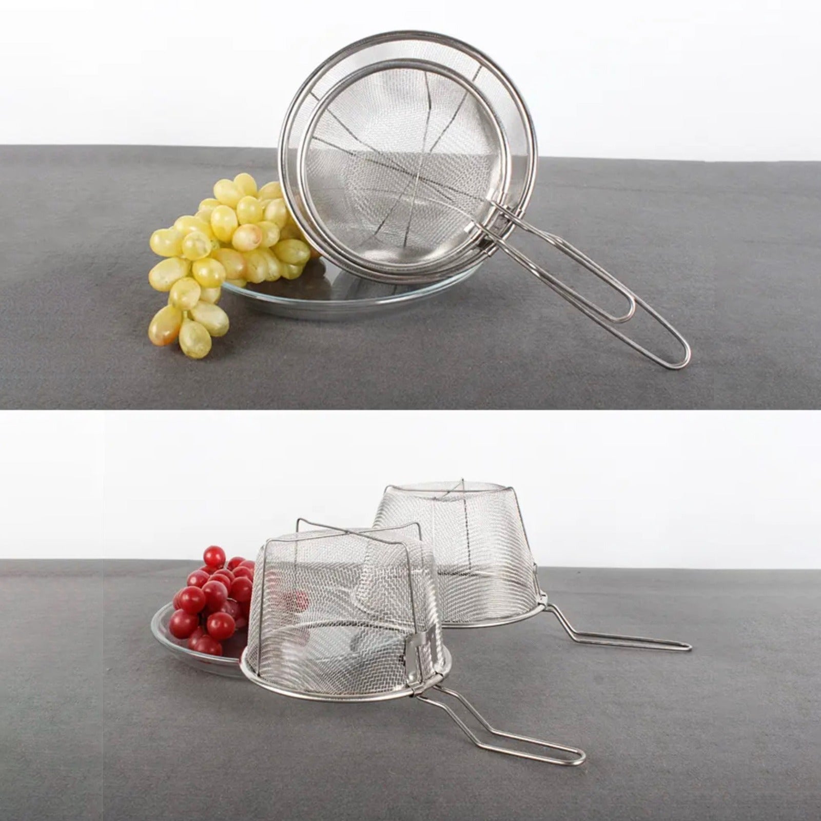Stainless steel Deep Fry Basket with long handle